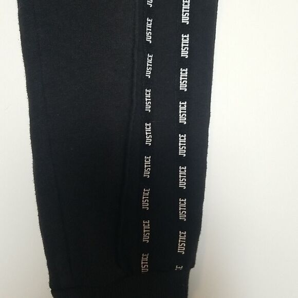 Justice black Girls sweatpants size 12 - Picture 2 of 6
